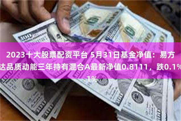 2023十大股票配资平台 5月31日基金净值：易方达品质动能三年持有混合A最新净值0.8111，跌0.1%