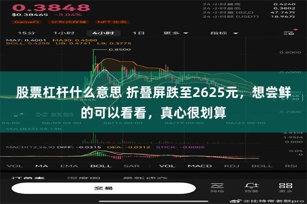 股票杠杆什么意思 折叠屏跌至2625元，想尝鲜的可以看看，真心很划算