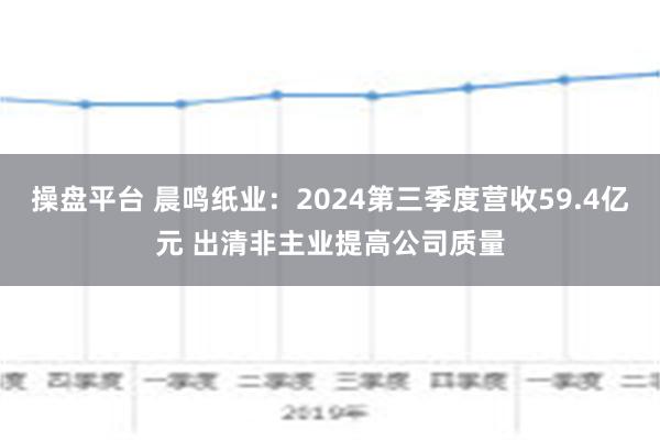 操盘平台 晨鸣纸业：2024第三季度营收59.4亿元 出清非主业提高公司质量